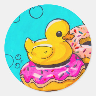 Autocollants Canard et Beignet