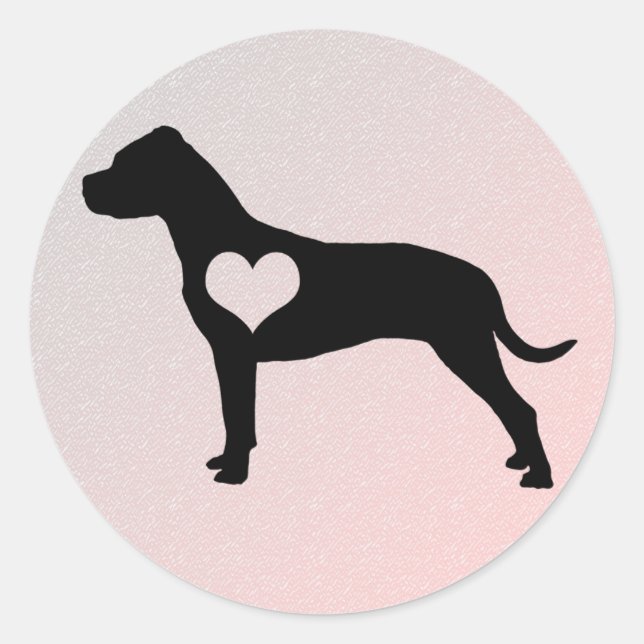 Autocollants cardiaques American Pit Bull Terrier (Devant)
