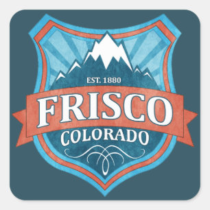 Autocollants carrés turquoises Frisco Colorado