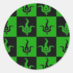 Autocollants checkered de logo de fleur