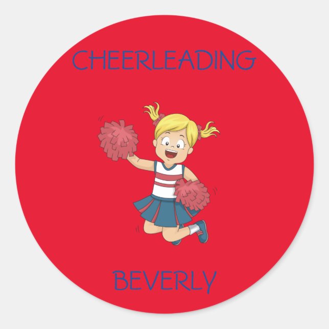 autocollants CHEERLEADING pour filles avec un nom  (Devant)