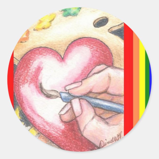 Autocollants Coeur artiste (Devant)