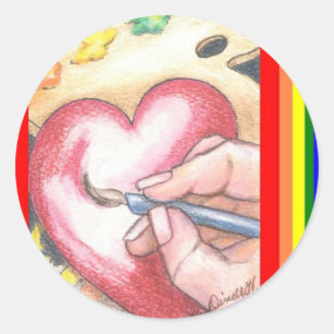 Autocollants Coeur artiste
