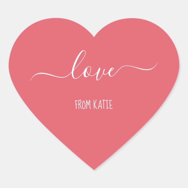 Autocollants coeur rose avec amour pour la Saint-V (Devant)