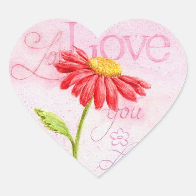 Autocollants coeurs Saint-Valentin Amour Rouge Dai (Devant)