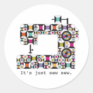 Autocollants colorés de motif d'édredon de machine