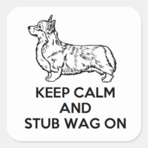 Autocollants Corgi "Keep Calm"