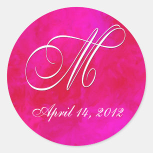 Autocollants couleur Eau rose - Monogram M