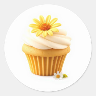 Autocollants Cupcake Fleur de Daisy Mignonne