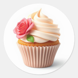 Autocollants Cupcake Fleur Mignonne
