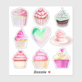 Autocollants Cupcake Love - Collection 2