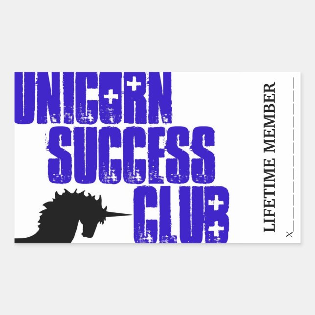 Autocollants d'adhésion au club de succès Unicorn (Devant)