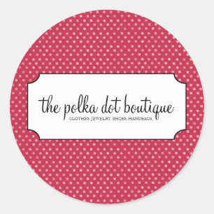 Autocollants d'affaires de point de polka