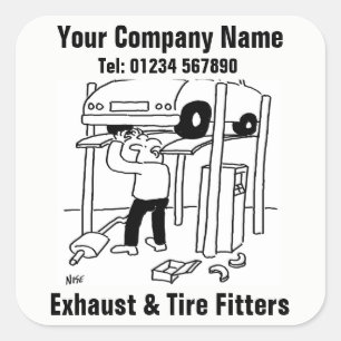 Autocollants d'affaires Ehaust & Tire Fitters