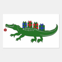 Autocollants d'alligator de Noël