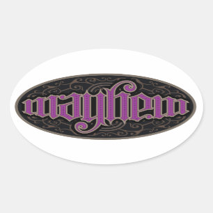 Autocollants d'Ambigram de mutilation