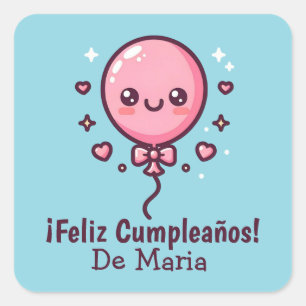 Autocollants d'anniversaire Cumpleaños personnalis