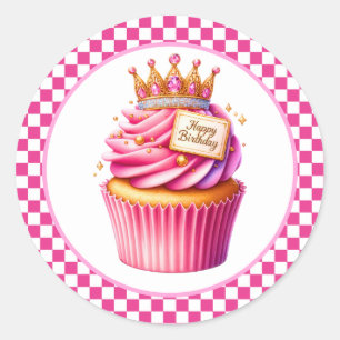 Autocollants d'anniversaire Cupcake