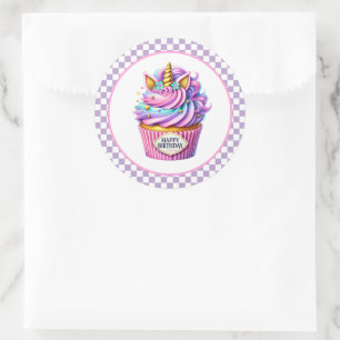 Autocollants d'anniversaire Cupcake