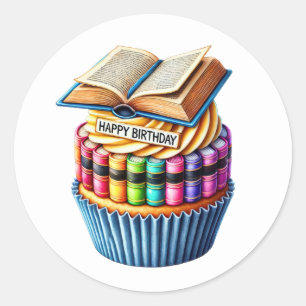 Autocollants d'anniversaire Cupcake