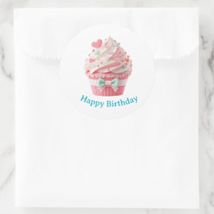 Autocollants d'anniversaire Cupcake