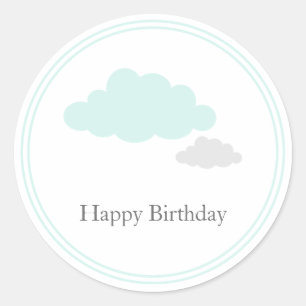 Autocollants d'anniversaire de nuage