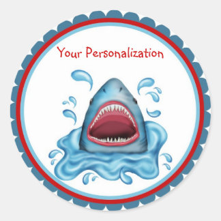 Autocollants d'anniversaire de requin