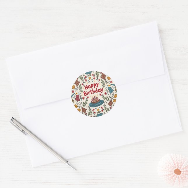 autocollants d'anniversaire heureux (Enveloppe)