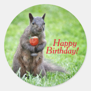 Autocollants d'anniversaire Party Squirrel