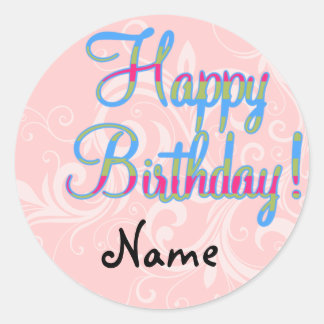 Autocollants d'anniversaire personnalisés