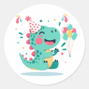 Autocollants d'anniversaire pour garçons Dinosaure
