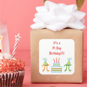 Autocollants d'anniversaire pour la journée de Pi