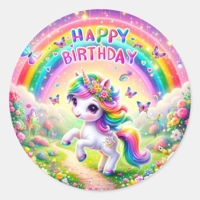 Autocollants d'Anniversaire Whimsical (Devant)