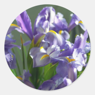 Autocollants d'art floral Irises violet