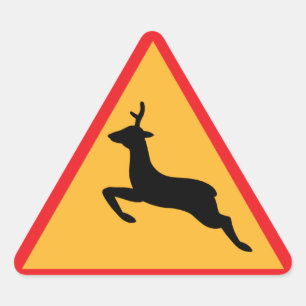 Autocollants d'avertissement de cerfs communs