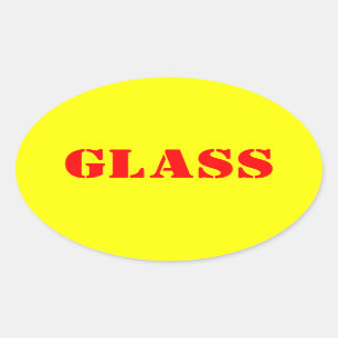 Autocollants d'avertissement en verre