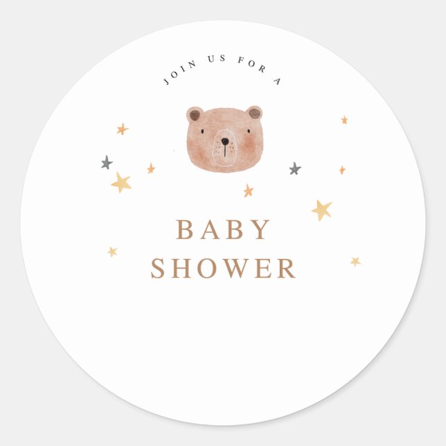 autocollants de baby shower (Devant)