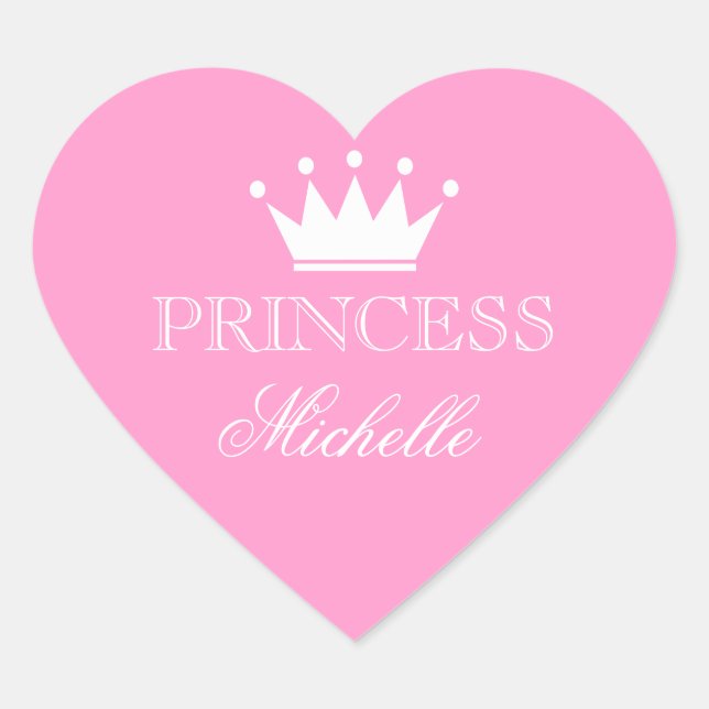 Autocollants de baby shower de coeur rose personna (Devant)