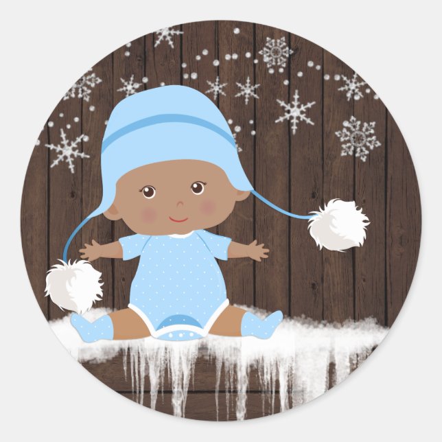 Autocollants de Baby shower de Snowflake (Devant)