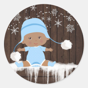 Autocollants de Baby shower de Snowflake