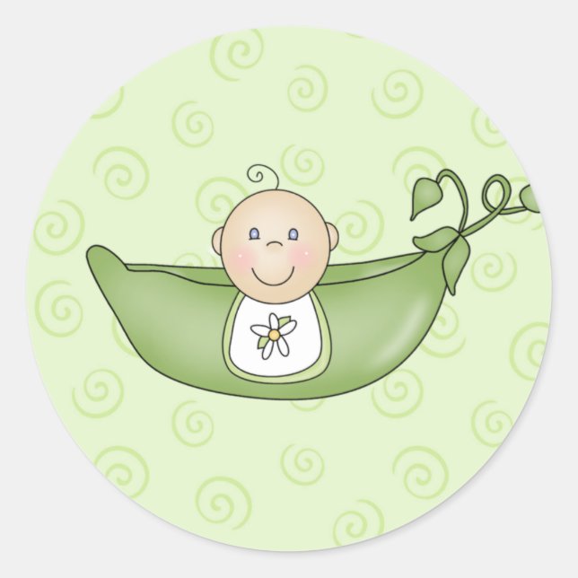 Autocollants de Baby shower personnalisables (Devant)