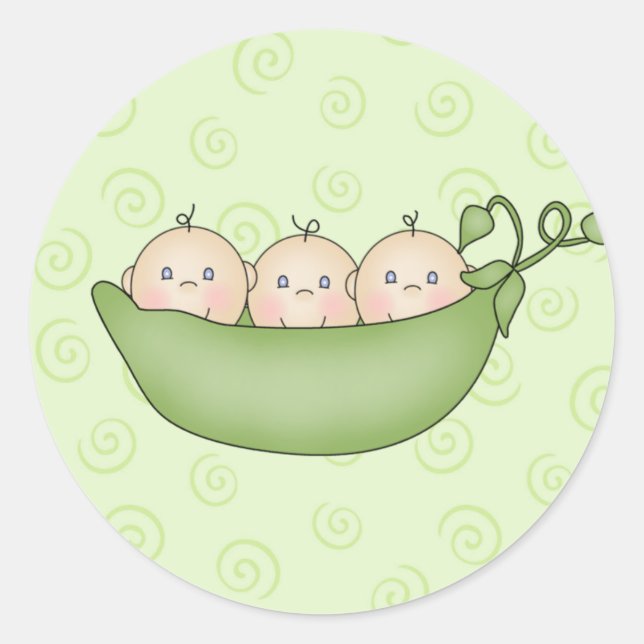 Autocollants de Baby shower personnalisables (Devant)