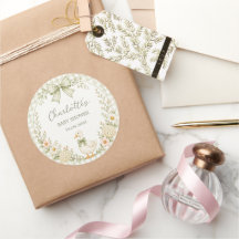 Autocollants de Baby Shower Silly Goose Green Ging