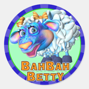 Autocollants de Bah Bah Betty d'amusement