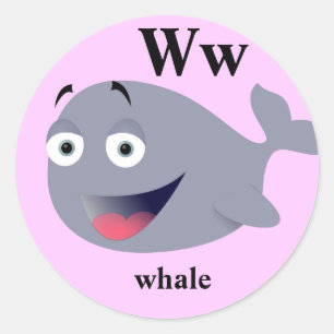 Autocollants de baleine de la lettre W