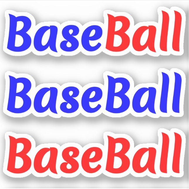 Autocollants de baseball amusant pour joueurs (Devant)