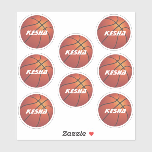 autocollants de basket-ball personnalisés ajouter  (Feuille)