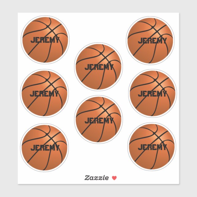 autocollants de basket-ball personnalisés ajouter  (Feuille)
