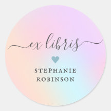 Autocollants de bibliothèque Girly ex libris livre