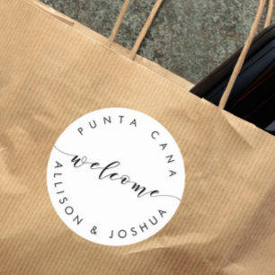 Autocollants de bienvenue pour les sacs de bienven